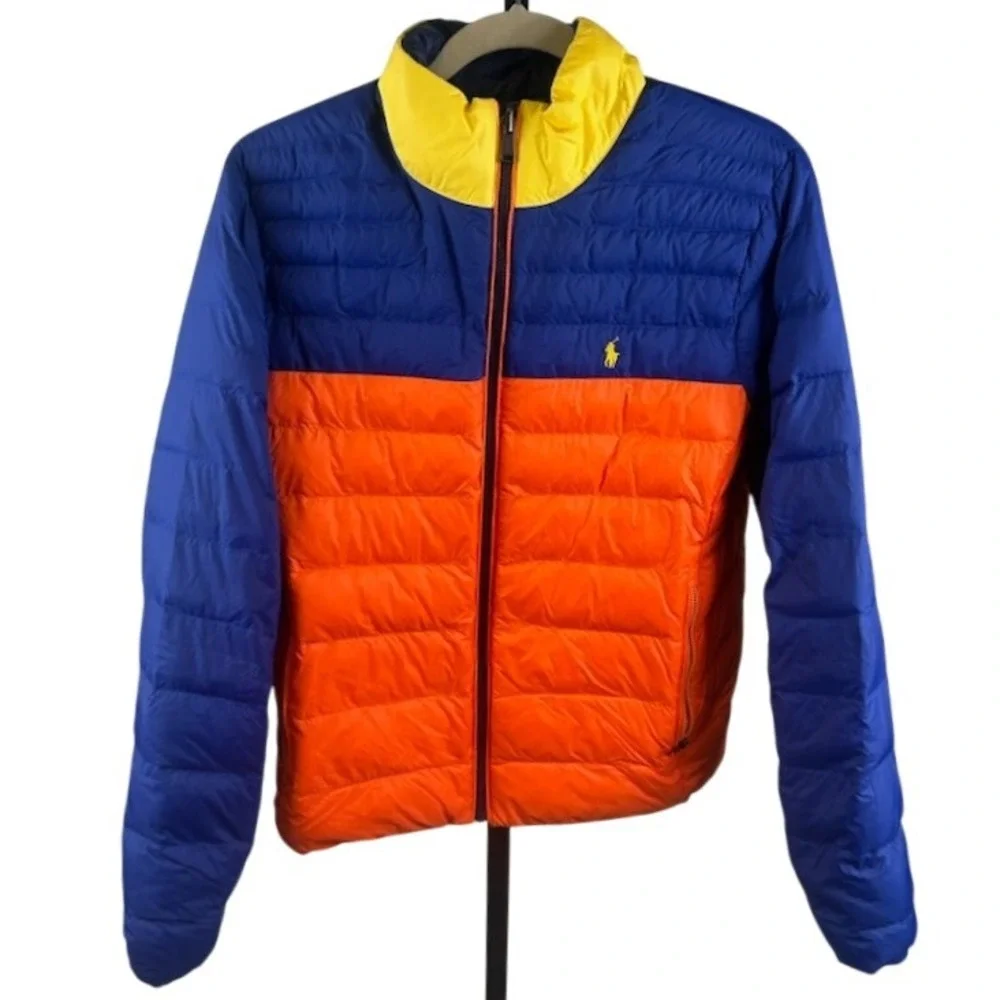 Polo Ralph Lauren Reversible‎ Puffer Jacket Coat Lightweight Boy's Size Large